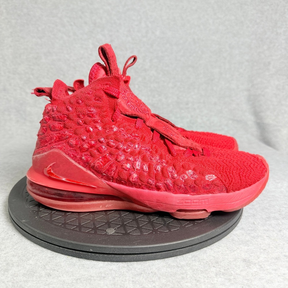 Nike LeBron 17 University Red Basketball Shoes BQ5594-600 Youth 7Y Mens 7